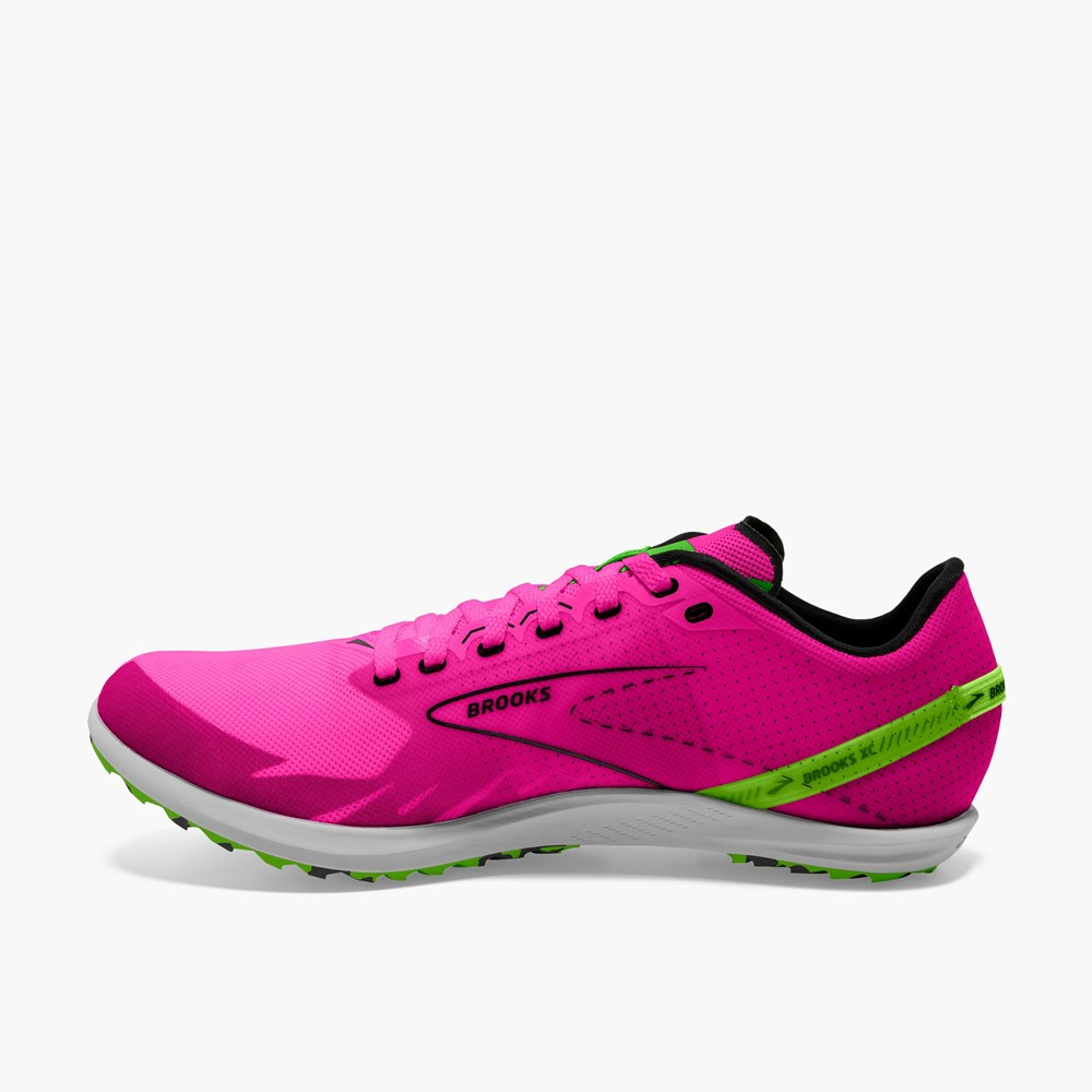 Chaussure Running Brooks Draft XC Spikeless Cross Country Rose Vert Noir Femme | CFE-1392108